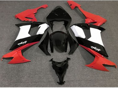 08-10 Gloss Red Black and White ZX10R Fairings