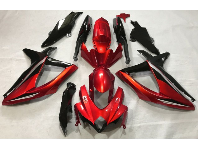 08-10 Gloss Red GSXR 600-750 Fairings