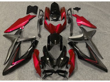 08-10 Gloss Red & Green R GSXR 600-750 Fairings