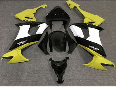 08-10 Gloss Yellow Black and White ZX10R Fairings