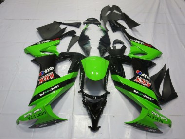 08-10 Green and Black ZX10R Fairings