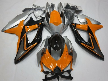 08-10 Orange and Silver GSXR 600-750 Fairings