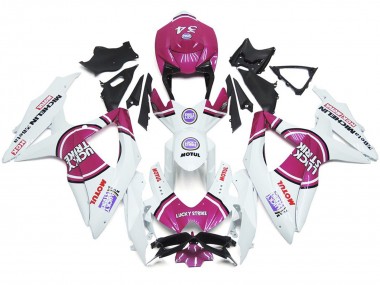 08-10 Pink 34 Lucky Strike GSXR 600-750 Fairings