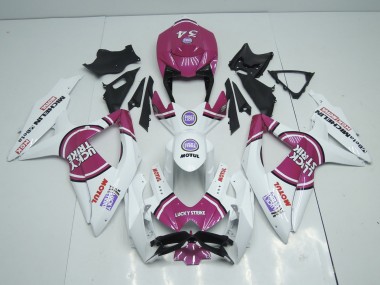 08-10 Pink Lucky Strike GSXR 600-750 Fairings