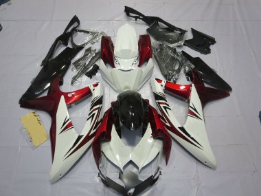 08-10 Red White Black GSXR 600-750 Fairings