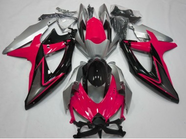 08-10 Red and Silver GSXR 600-750 Fairings