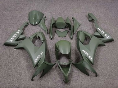 08-10 US Army Matte Green ZX10R Fairings