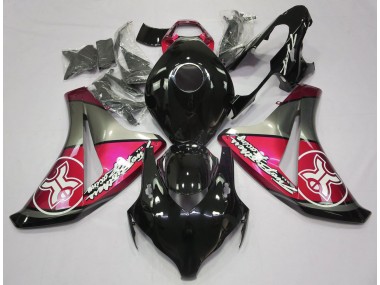 08-11 Candy Red on Black Custom CBR1000RR Fairings