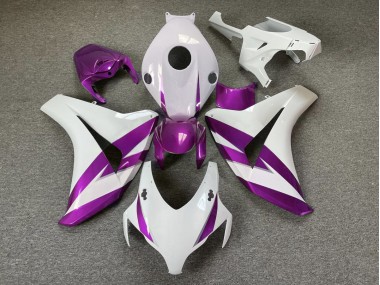 08-11 Gloss White & Purple Trim CBR1000RR Fairings