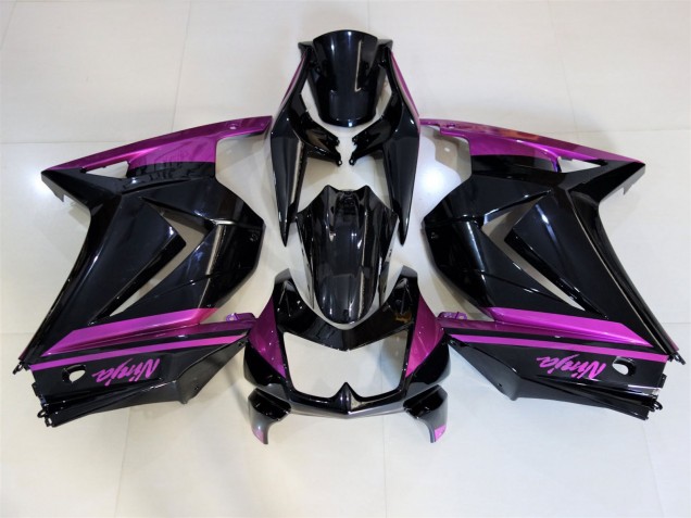 08-12 Gloss Black & Purple Ninja 250 Fairings