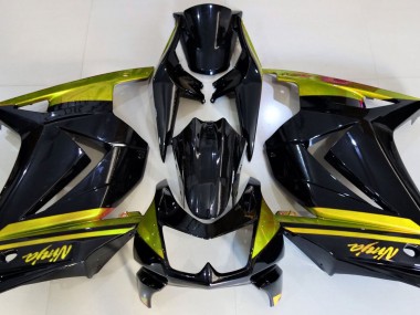 08-12 Gloss Black & Yellow Ninja 250 Fairings