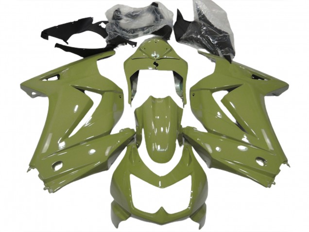 08-12 Gloss Olive Ninja 250 Fairings