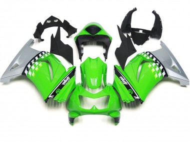 08-12 Green and Black Check Ninja 250 Fairings