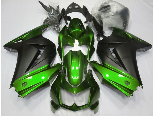 08-12 Green and Matte Black Ninja 250 Fairings