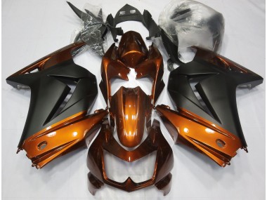 08-12 Orange and Matte Black Ninja 250 Fairings