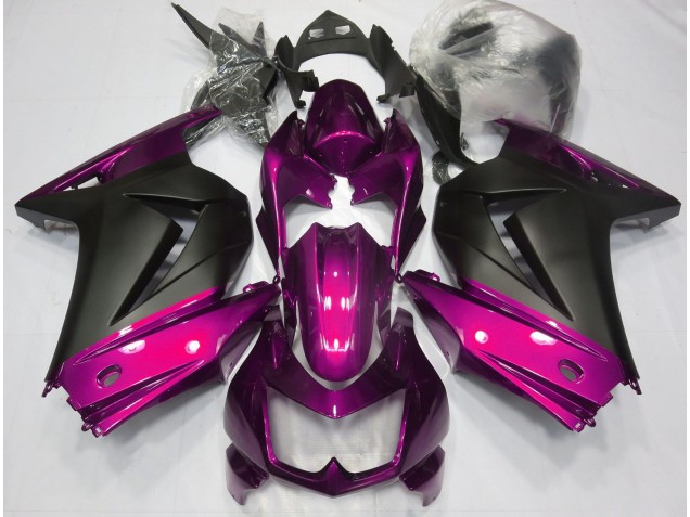 08-12 Pink and Matte Black Ninja 250 Fairings