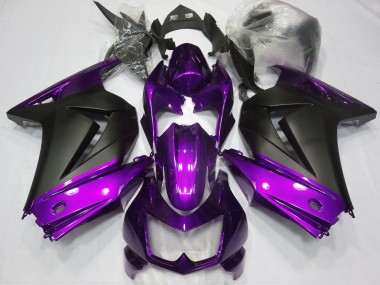 08-12 Purple and Matte Black Ninja 250 Fairings