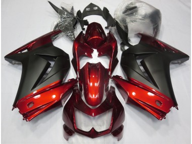 08-12 Red and Matte Black Ninja 250 Fairings