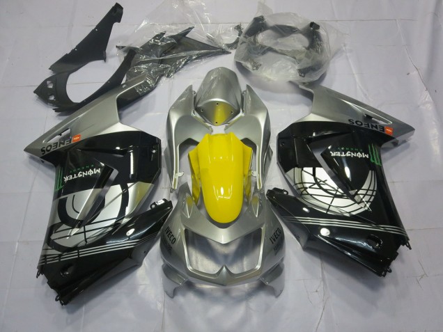 08-12 Silver and Black Ninja 250 Fairings