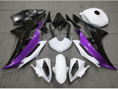 08-16 Custom Purple Black and White R6 Fairings