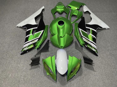 08-16 Green Black and White OEM Style R6 Fairings