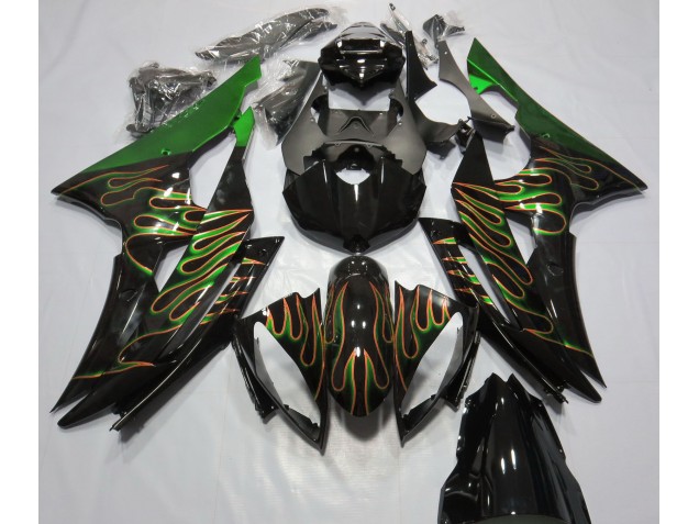 08-16 Green Flame R6 Fairings