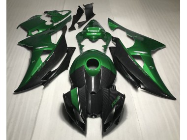 08-16 Green w Carbon Fiber Style R6 Fairings