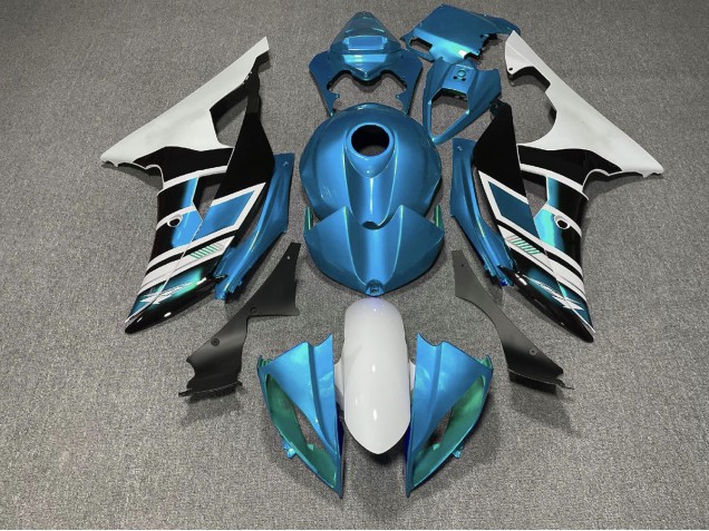 08-16 Light Blue Black and White OEM Style R6 Fairings