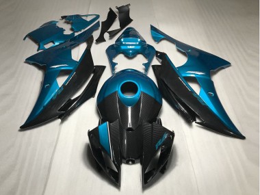 08-16 Light Blue w Carbon Fiber Style R6 Fairings