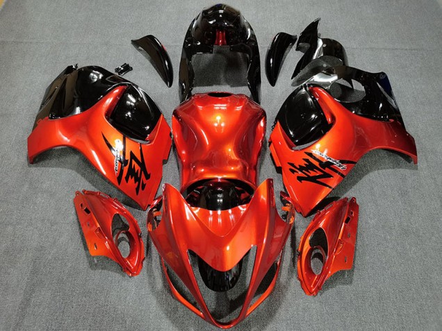 08-20 Candy Orange & Gloss Black GSXR 1300 Hayabusa Fairings