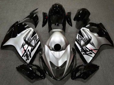 08-20 Gloss Black & Silver Design GSXR 1300 Hayabusa Fairings