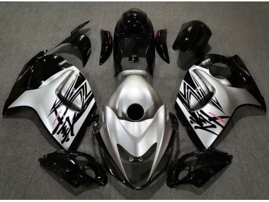 08-20 Gloss Black & Silver Design GSXR 1300 Hayabusa Fairings