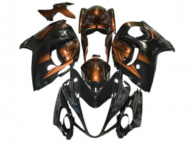 08-20 Gloss Black and Deep Orange GSXR 1300 Hayabusa Fairings