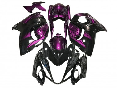 08-20 Gloss Black and Deep Purple GSXR 1300 Hayabusa Fairings