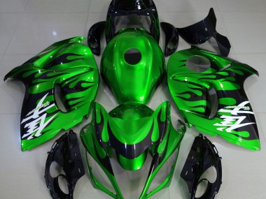 08-20 Gloss Green & Black GSXR 1300 Hayabusa Fairings