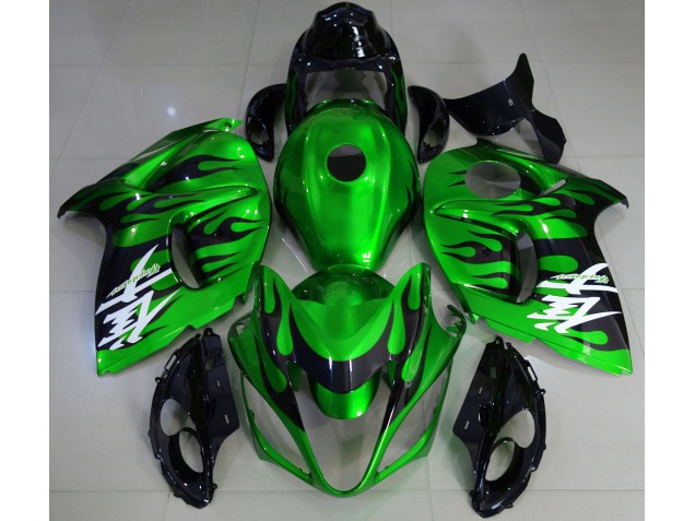 08-20 Gloss Green & Black GSXR 1300 Hayabusa Fairings