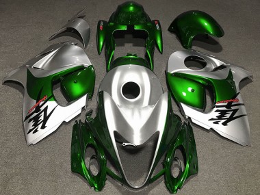 08-20 Gloss Green and Silver GSXR 1300 Hayabusa Fairings