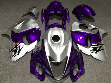 08-20 Gloss Purple and Silver GSXR 1300 Hayabusa Fairings