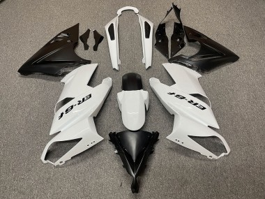 09-11 White Black Logo Ninja 650R Fairings