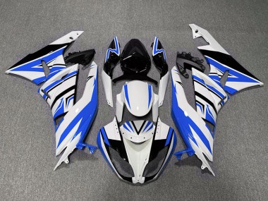 09-12 Blue White and Black Zag ZX6R Fairings