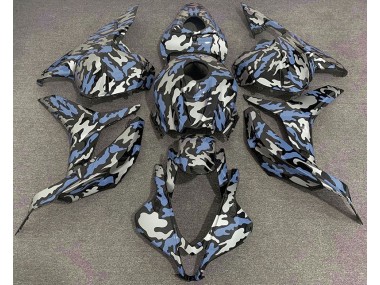 09-12 Blue and Silver Camo CBR600RR Fairings