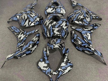 09-12 Blue and Silver Camo CBR600RR Fairings