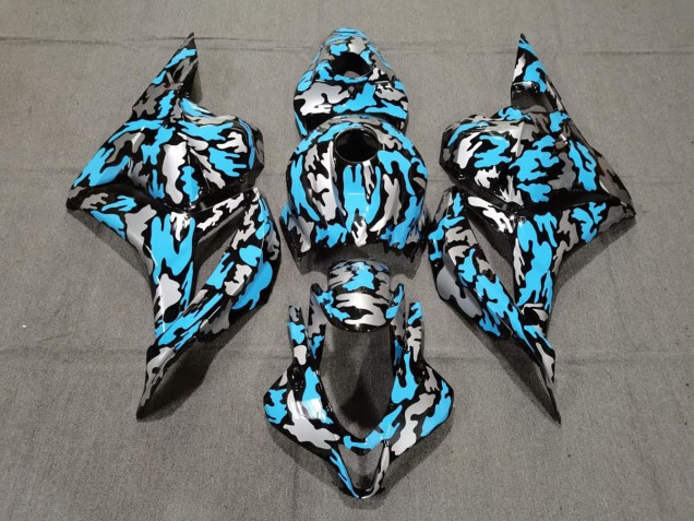 09-12 Custom Blue / Silver Camo CBR600RR Fairings