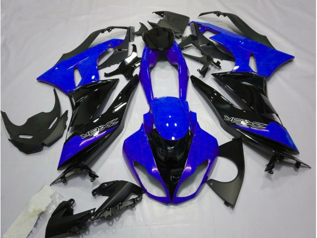 09-12 Gloss Blue and Black ZX6R Fairings