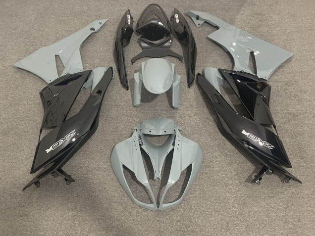 09-12 Gloss Grey and Black ZX6R Fairings