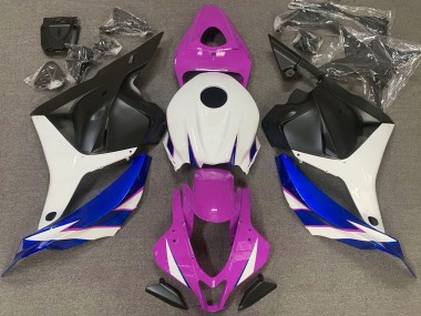 09-12 Gloss Pink White and Blue CBR600RR Fairings