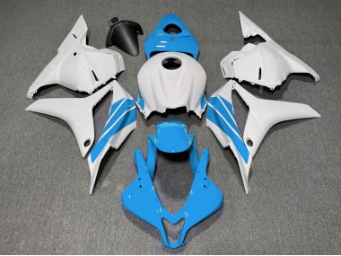 09-12 Light Blue and White Side Stripe CBR600RR Fairings