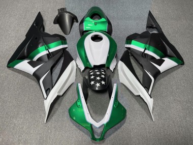 09-12 Matte Black and Green Star CBR600RR Fairings