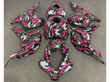 09-12 Pink and Silver Camo CBR600RR Fairings