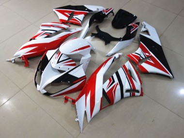 09-12 Red White Zagg ZX6R Fairings